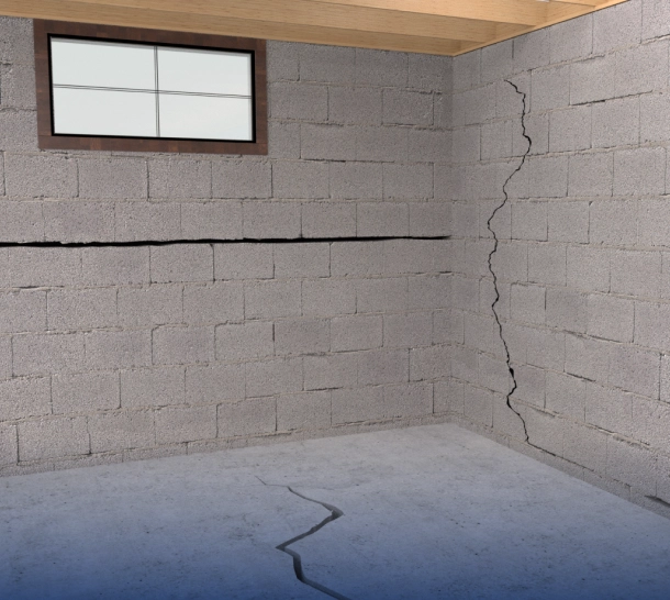 basement wall cracking charlotte, nc